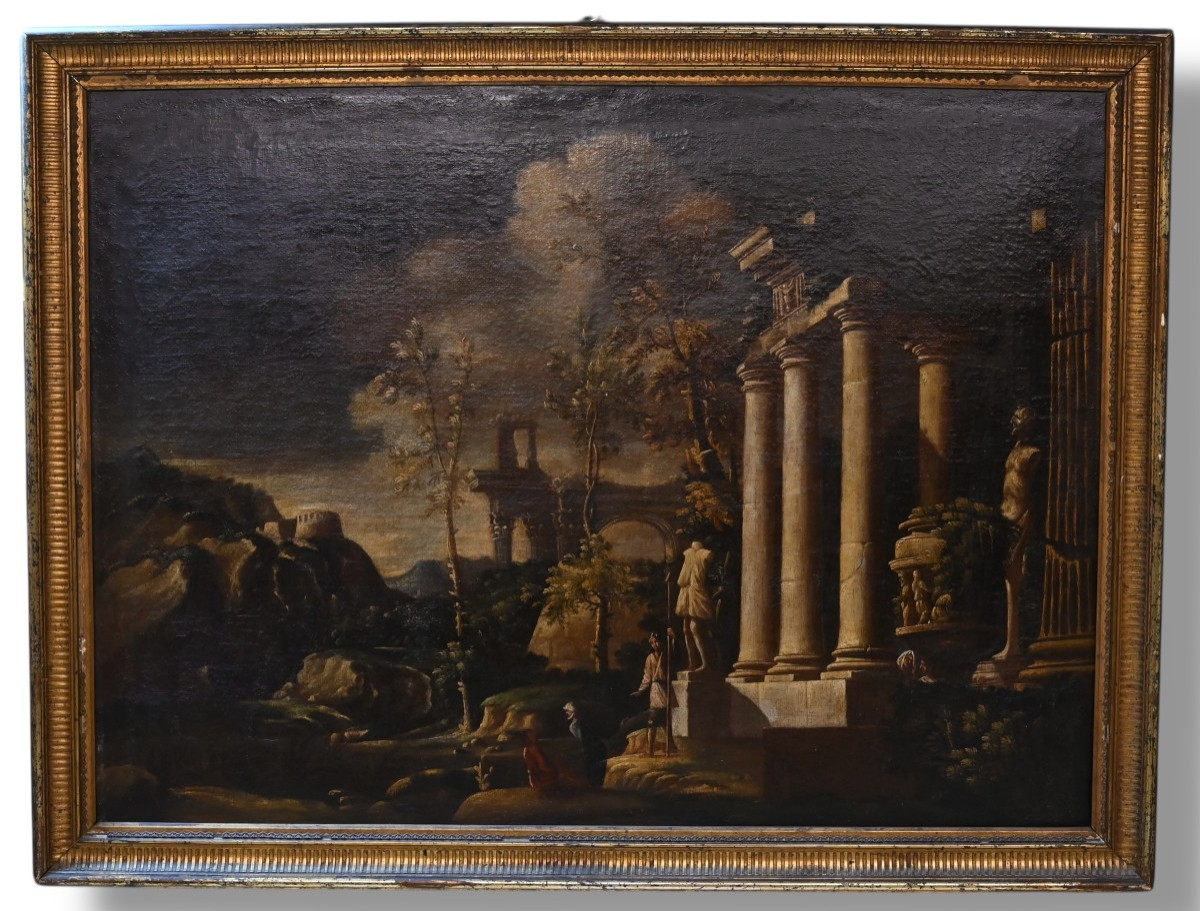 Paire De Tableaux - École Napolitaine - Italie XVIIIe Siècle